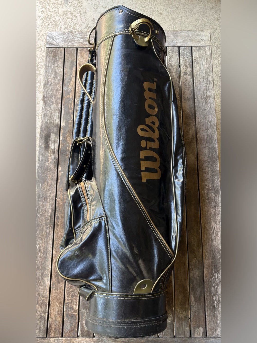 Wilson Vintage Black and Gold Golf Bag